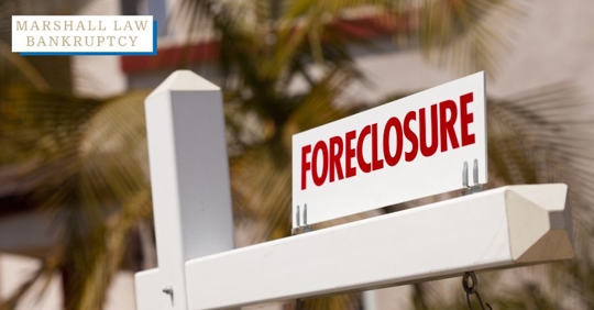 foreclosure sign in front of a house